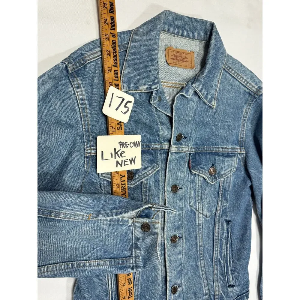 Levis Denim Jacket Size 38 Small Button Up